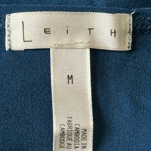 NWT Leith Blue Poisedon Dress Ruched Size Medium - Picture 5 of 6